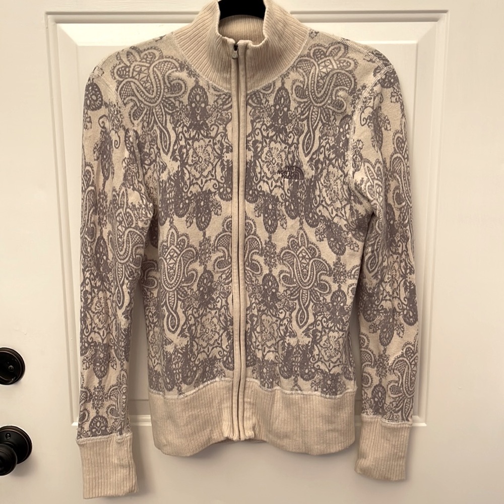 The North Face Full Zip Wool Blend Sweater